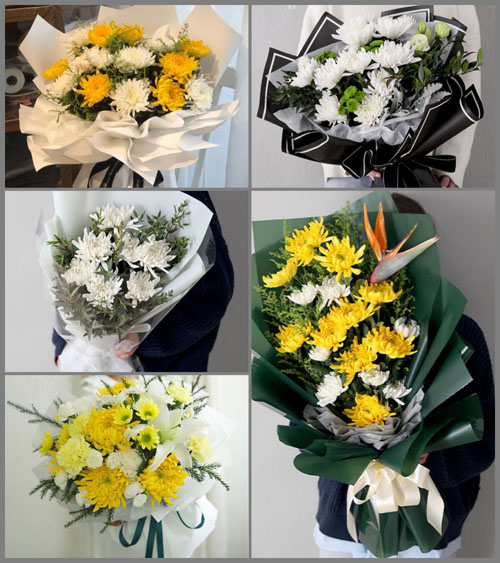 山西晋中介休市连福镇东圪塔村白事花束代送